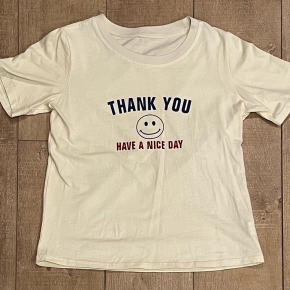 A Boutique in Tokyo, Japan Tops - Funny Tee in Milky Yellow